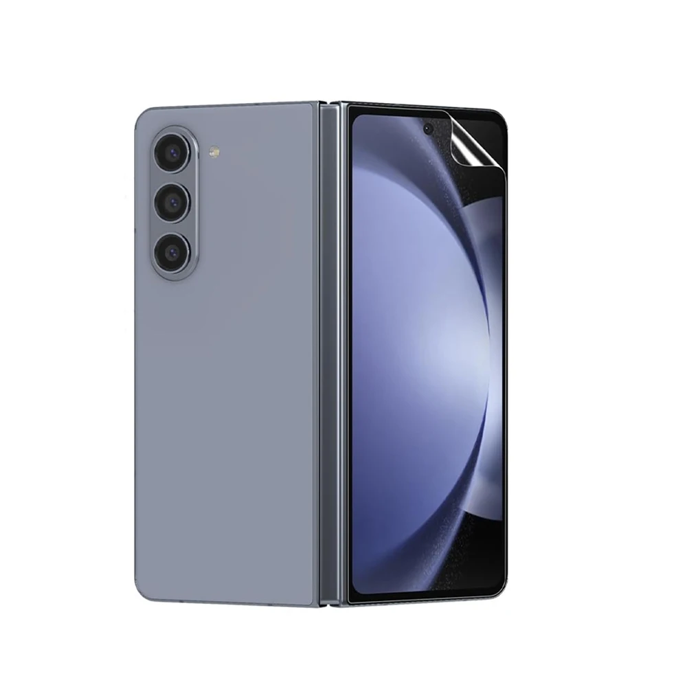 Película de hidrogel 4 en 1 para Samsung Galaxy Z Fold 6 ZFold6 5 4 3 Fold6, Protector de pantalla frontal y trasera, película protectora de lente interior