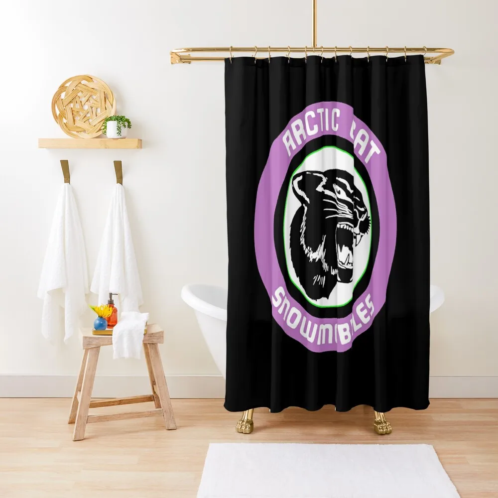 Vintage Arctic Cat Shower Curtain Shower For Bathroom Waterproof Bathroom Shower Curtain