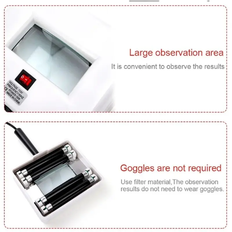 A94E-Lampada professionale Analizzatore UV per la pelle Macchine di bellezza Dispositivo diagnostico per la pelle del viso Spina europea