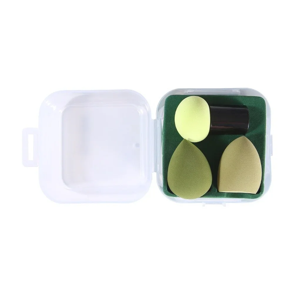 3pcs Makeup Blender Cosmetic Puff Makeup Sponge with Storage Box Foundation Powder Sponge Beauty Tool Women Make Up Accessories