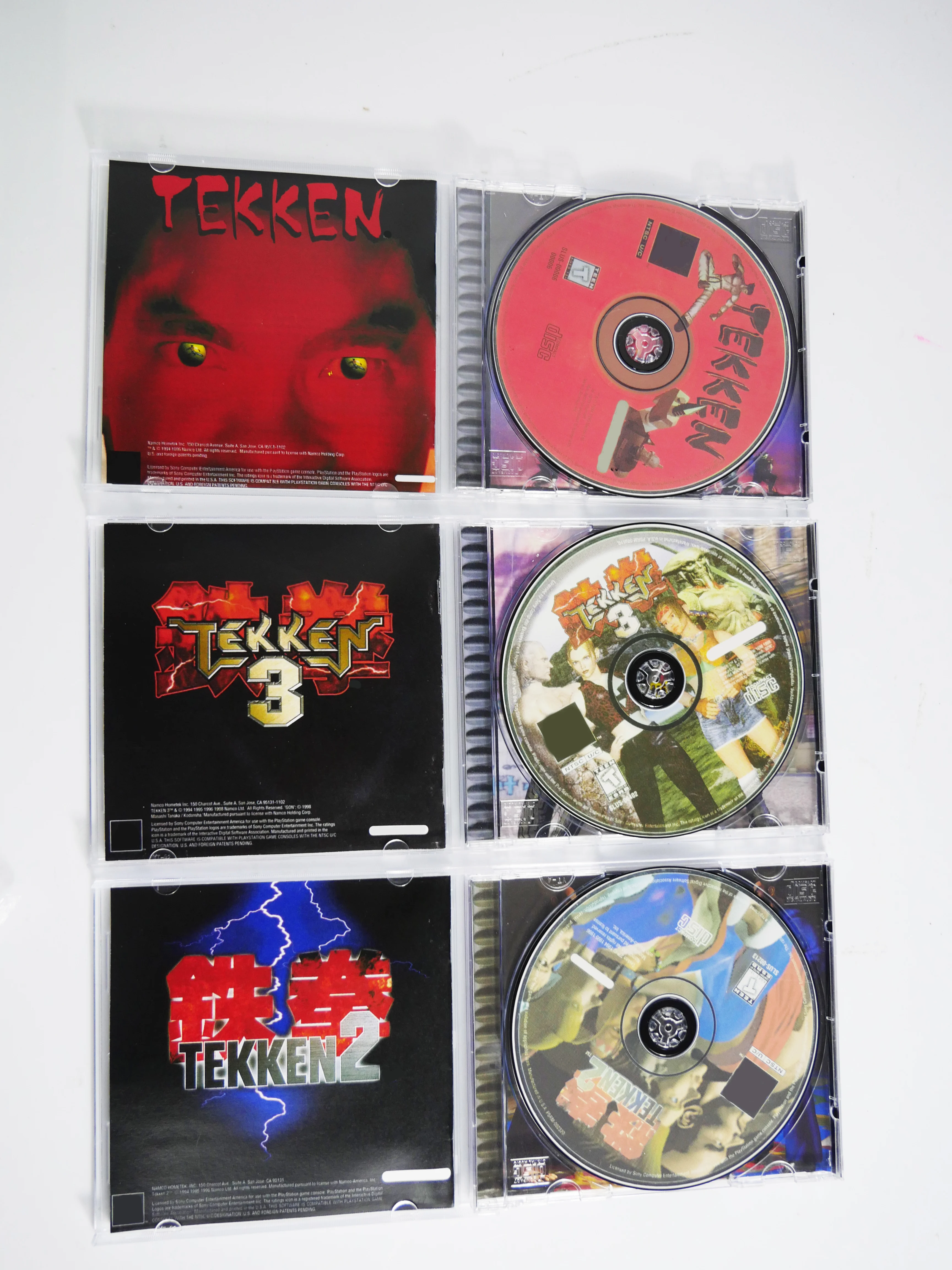 PS1 Copy Disc Game Tekken Series With Manual Black Bottom Unlock Console Station 1 Retro Optical Driver Video Game Parts