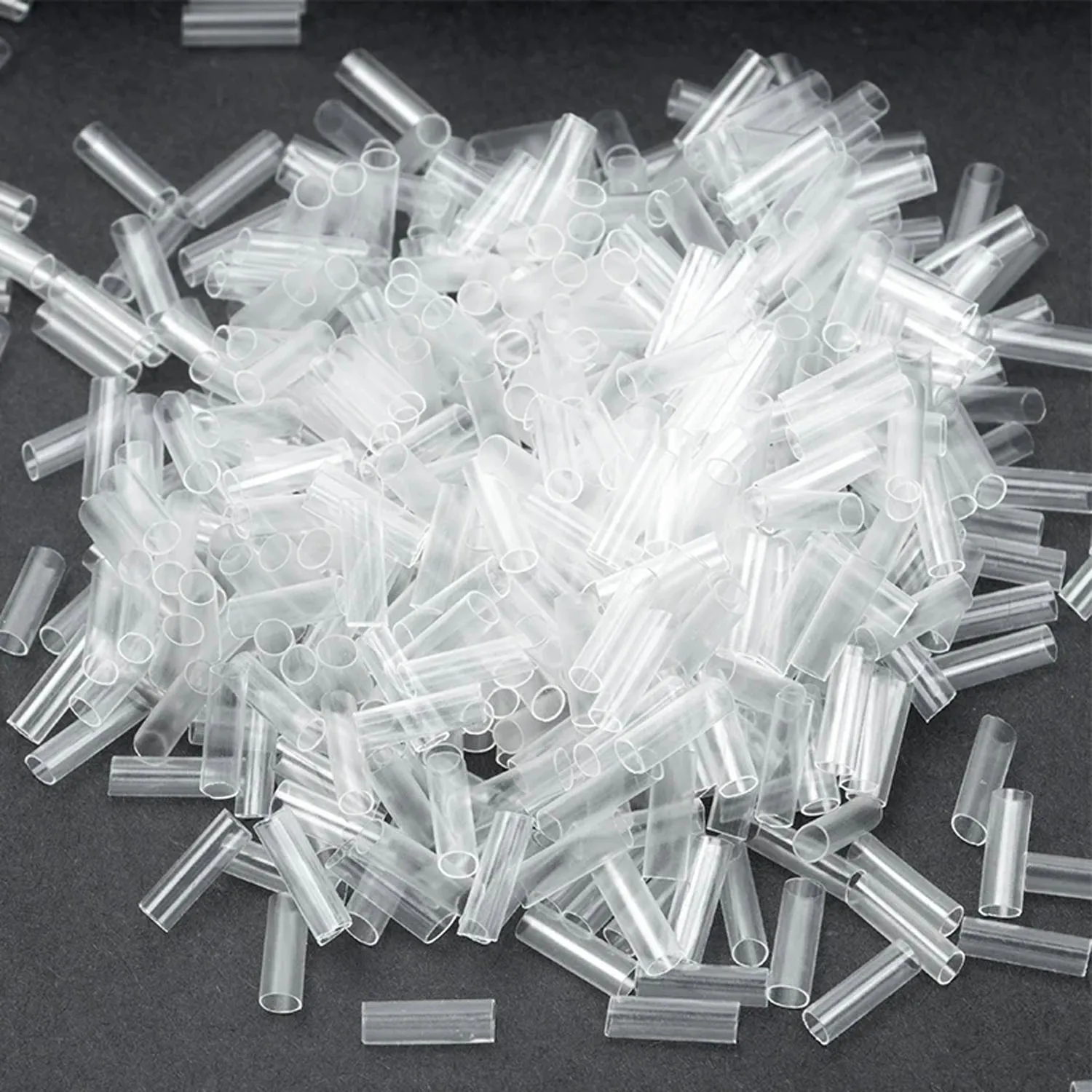

500pcs Heat Shrink Tubes for Hair Extensions Without adhesive Fusion Hair Accessories tools Transparent Color