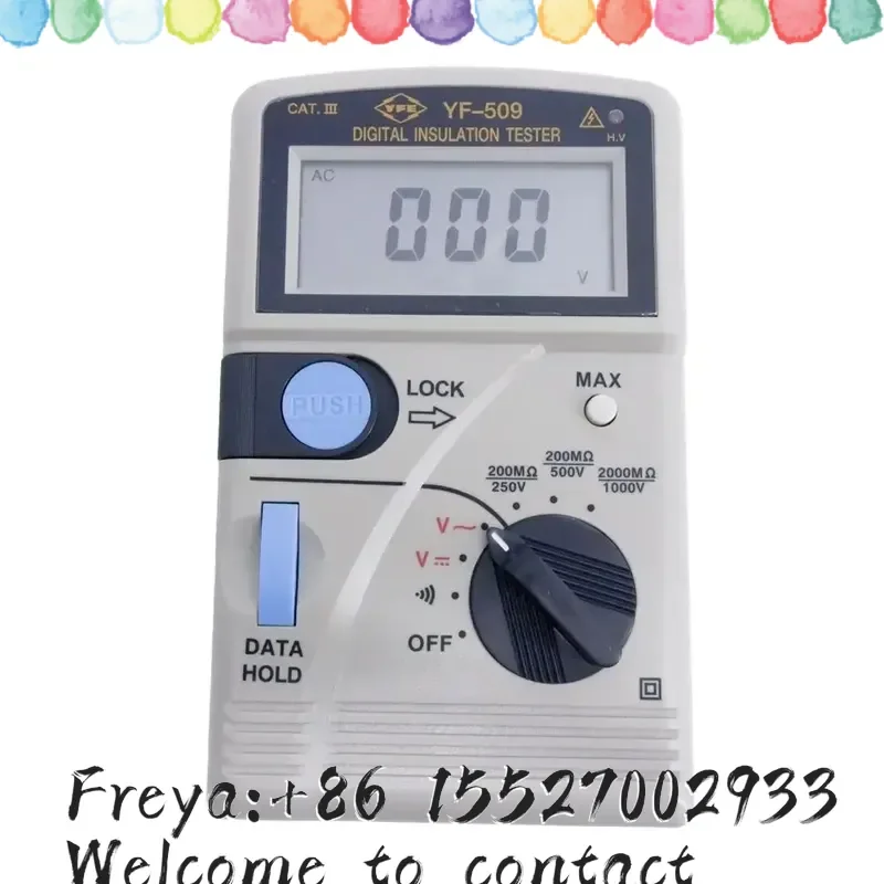 Tenmars YF-509 Ditigal Insulation Tester Range 0V to 1000V Ohm Gauge Resistance Meter