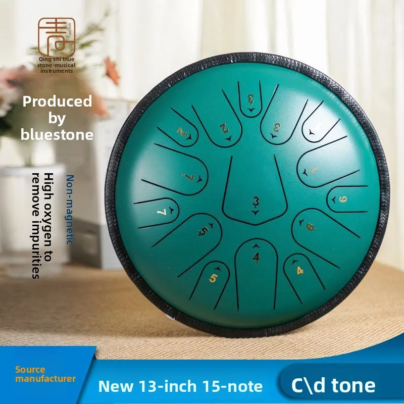 13-inch 15-tone Ethereal Drum Steel Tongue Drum Color Sky Forget Worry Hand Disc Percussion Instrumental