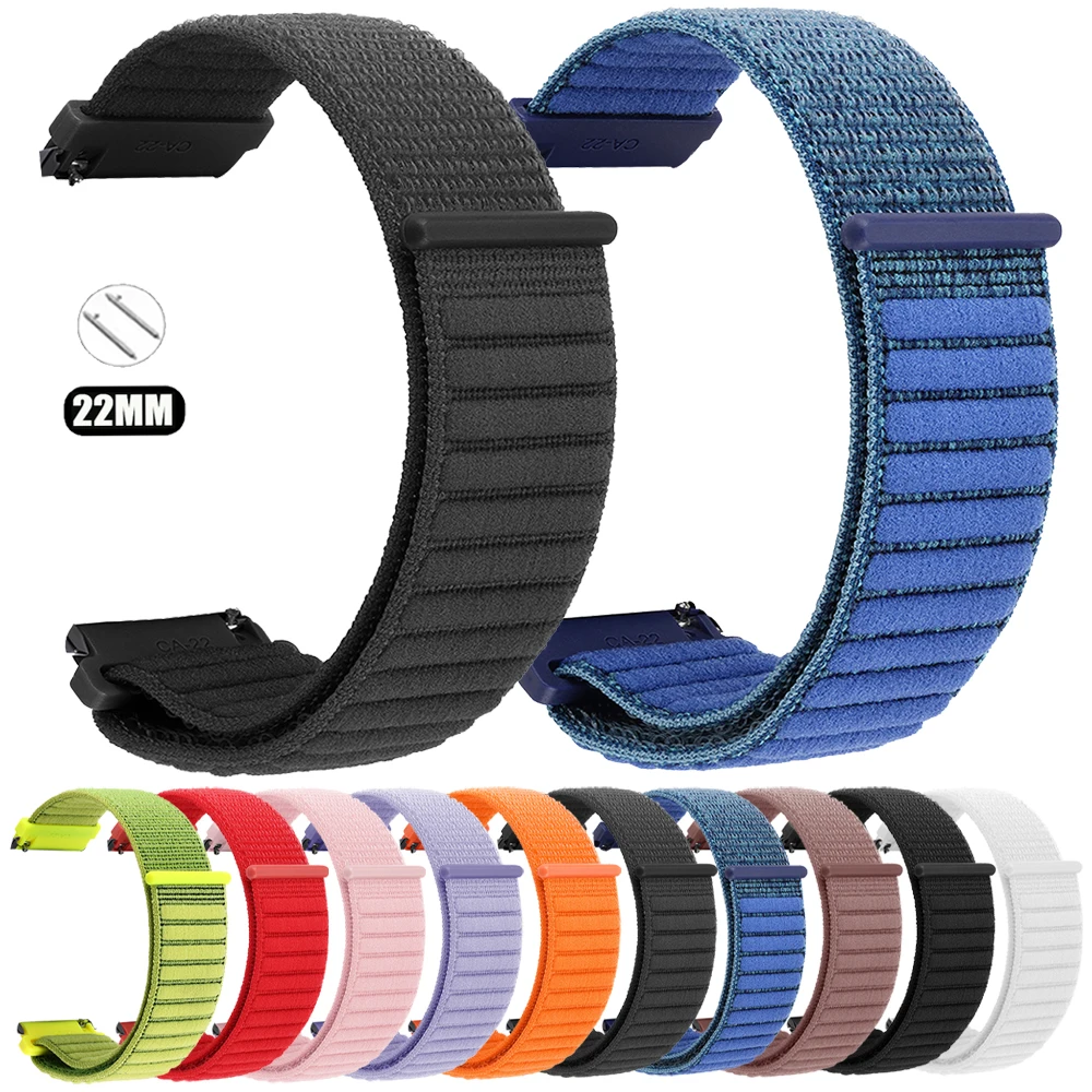 Bracelet en Nylon 20/22mm pour Huami AMAZFIT BIP 6 5 UNITÉ/Bande Active 2 boucles GTR 4/2/3 Pro 2e GTS 4 mini 3 BALANCE 2, bracelet de montre de sport