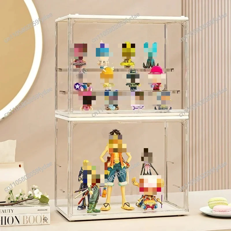 Acrylic Showcase for Collectible Figures and Blind Box Toys, Clear Display Stand for  Bubblegum Pop Mart