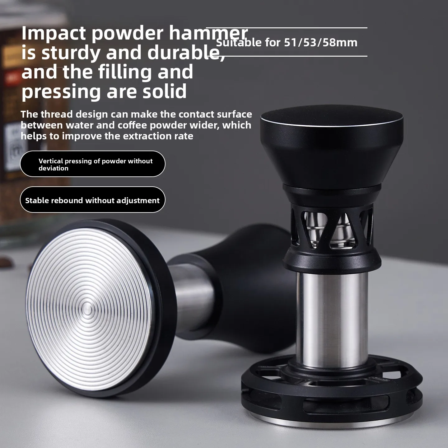Impact Powder Hammer Impact Force Espresso Powder Press Elastic Espresso Machine Accessories Impact Powder Hammer