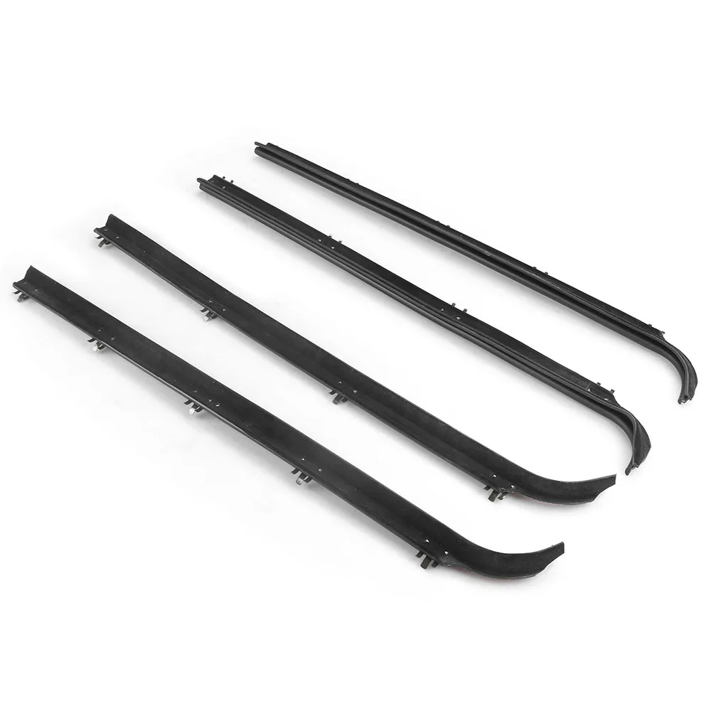 Kit Weatherstrip para Ford F150 F250 F350 Bronco, Janela Exterior Interior Frente, Moldagem, Feltro Guarnição Seal, 4Pcs