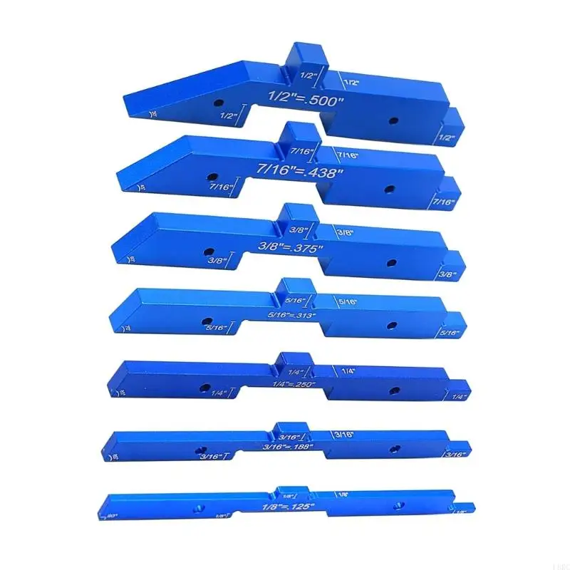 Setup Bar Pengaturan Tabel Router L8RC, 7pcs Precisions Aluminium Setup Blocks Height Gauge