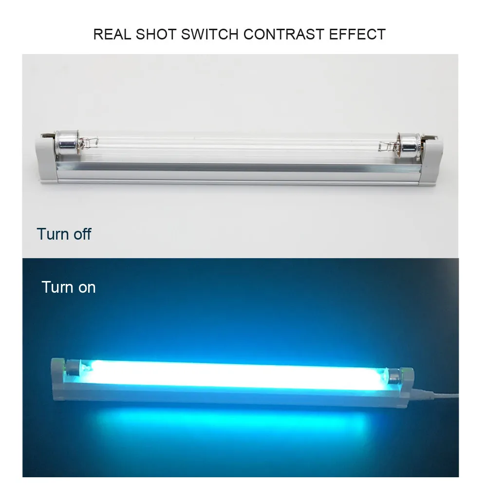 T5 UC Tube Quartz Lamp UVC Sterilizer Lamp AC 220V 110V Ozone Germicidal Light Bactericidal Ultraviolet Lamp Disinfection Deodor