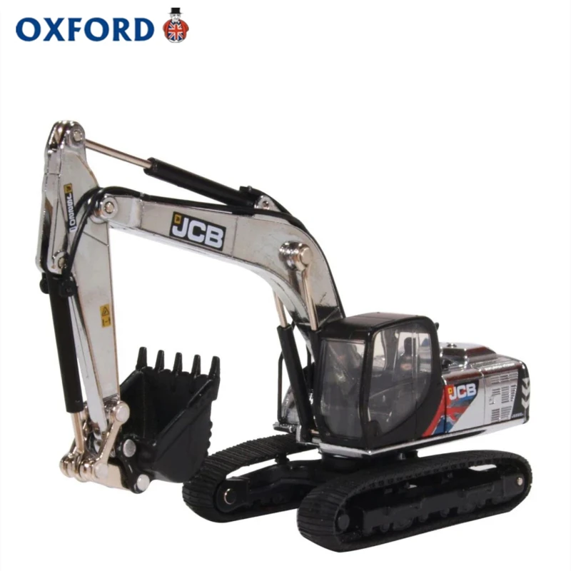 دييكاست أكسفورد 1:76 مقياس أكسفورد JCB حفارة زاحفة لودر أطفال بالريموت كنترول سبيكة سيارة نموذج تحصيل لعبة هدية تذكارية العرض