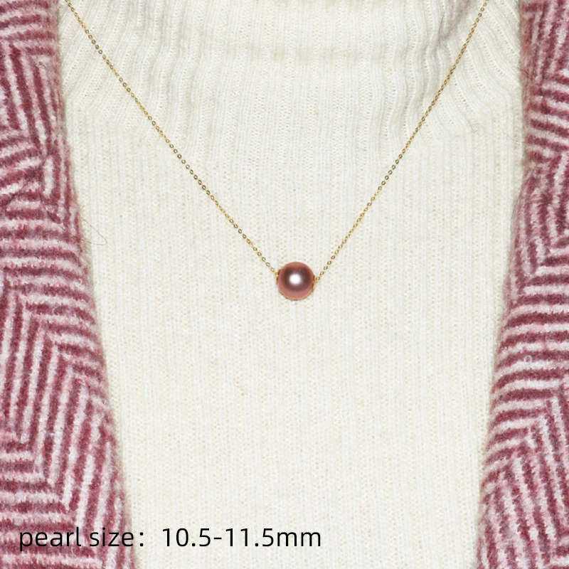 

Цепочка с подвеской женская из натурального пресноводного жемчуга, 18 К