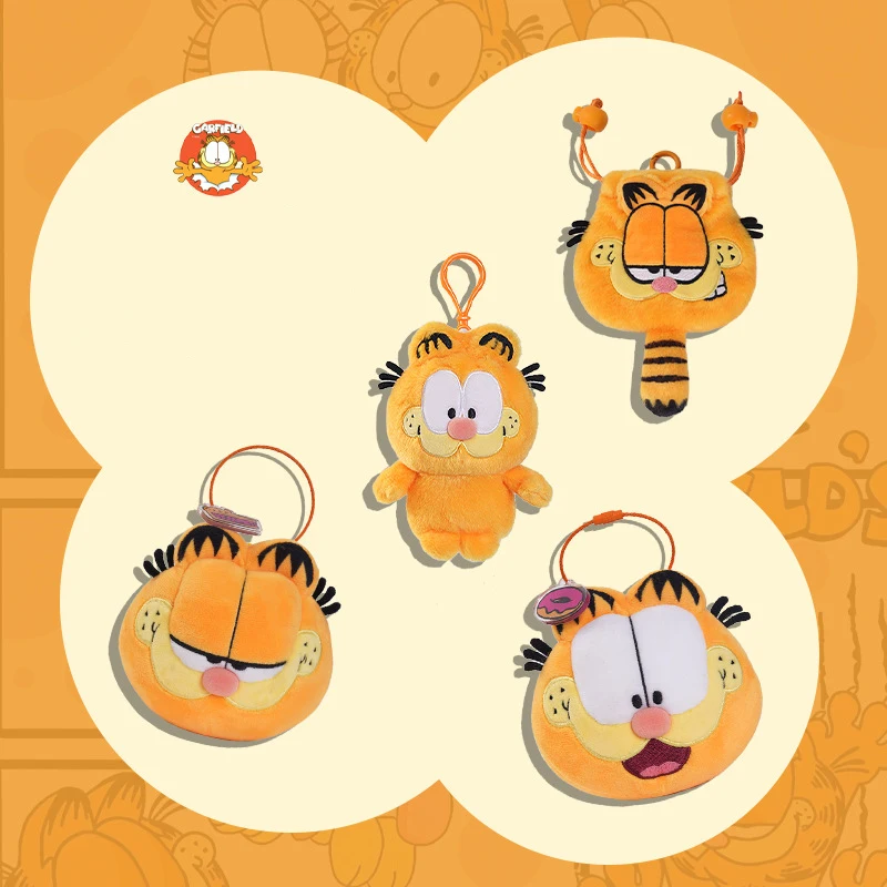 Anime Cartoon Garfields Keychain 10Cm Plush Doll Pendant Kawaii Pp Cotton Stuffed Doll Bag Decoration Movie Same Style Gift