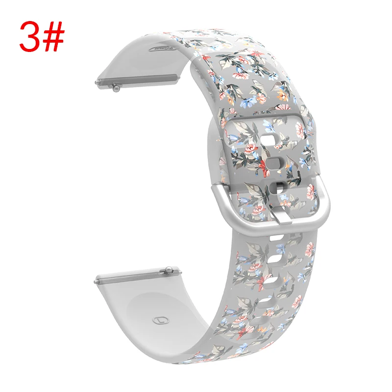 Silicone 20mm 22mm WatchStrap Band For Amazfit GTR 3 Pro 2 2e GTS 3 2 2e Mini Watchband Galaxy Watch3 Bracelet Transparent Print