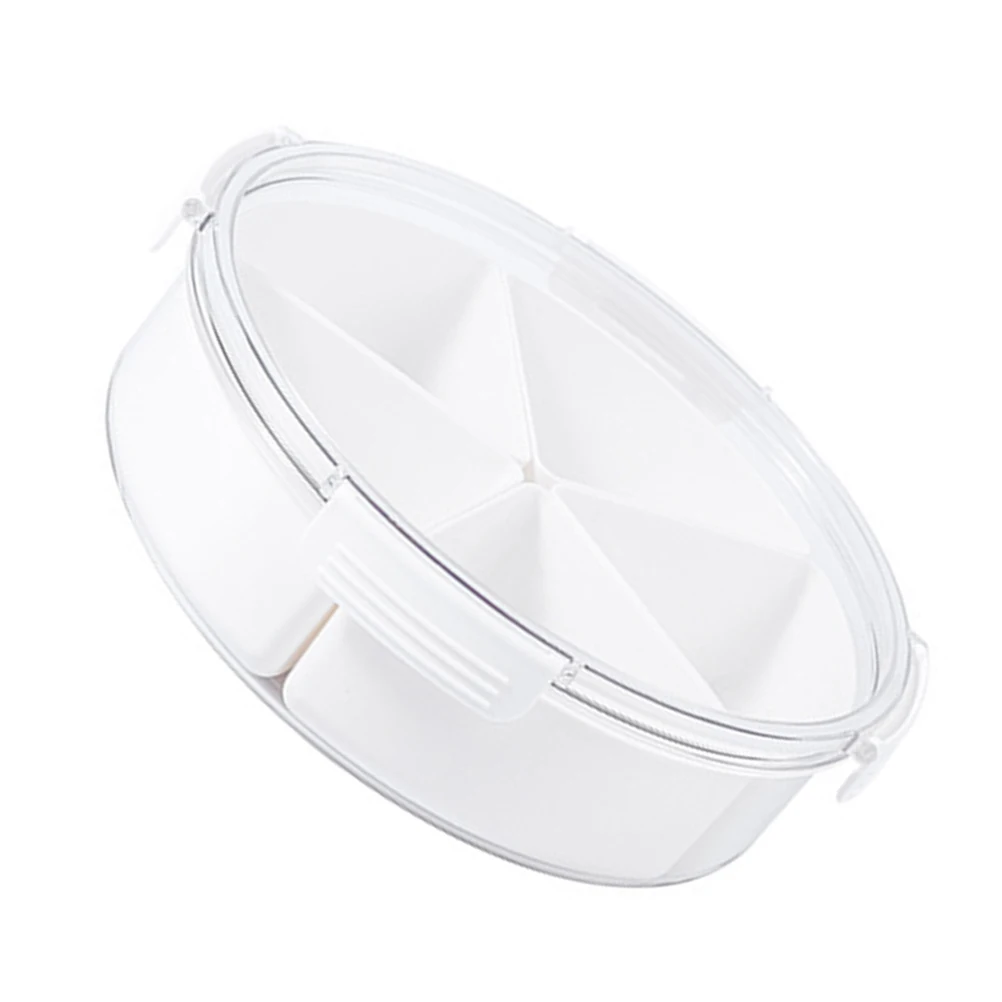 

Compartment Dried Fruit Dish Snack Storage Container With Lid Party Snack Box Fruit Tray Candy Holder Kitchen Counter