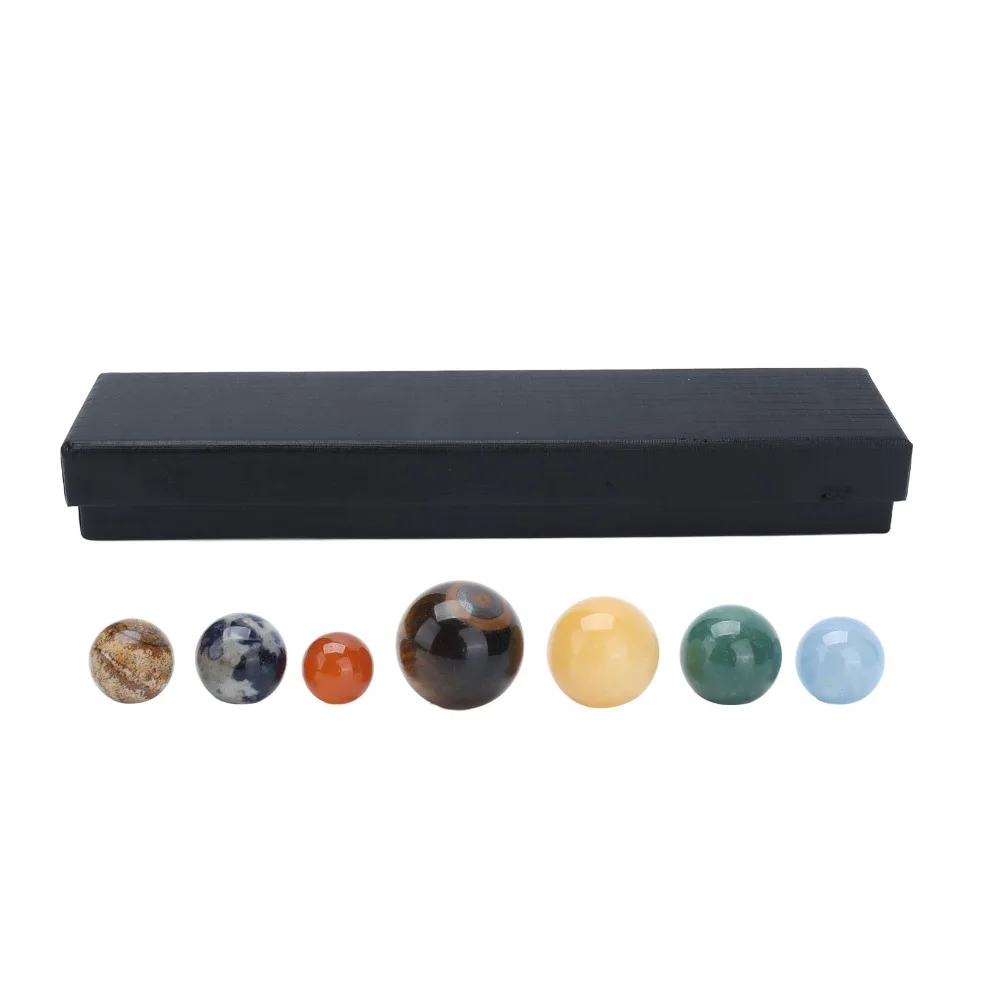 Crystal crystal 8 planets ornament black 8 complete planet models solar system tabletop display set