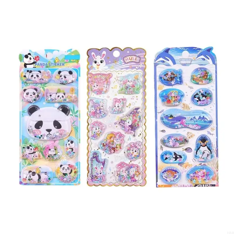 Y5LB 3D Sticker Cartoon Sticker Tiny Handcraft Sticker Reusing Tiny Patches