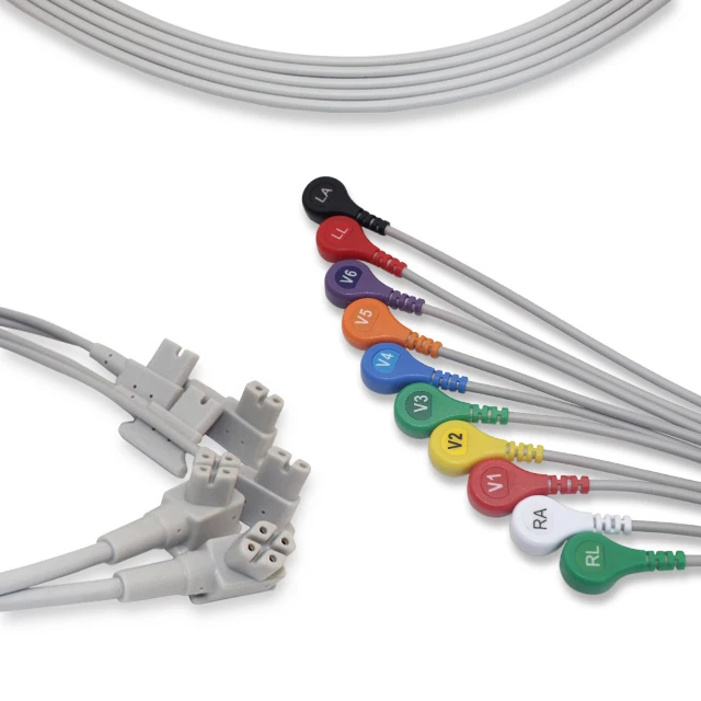 TC30/50/70 Series compatibele 3.0m 10-Lead Snap/Pin ECG Splitter Cable