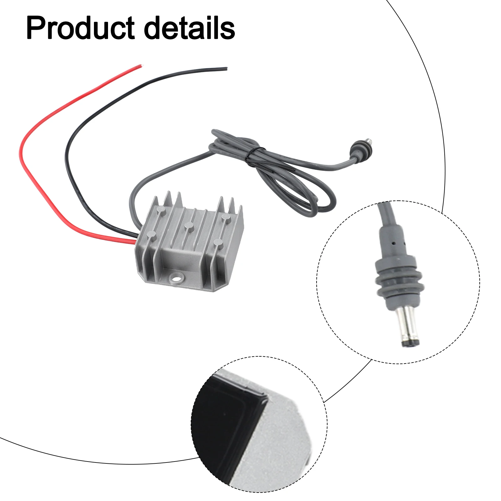 12V 24V Step Up DC Power Cable Portable Power Solution Aluminum Shell IP68 3.5A 57.5*63.4*21mm For Outdoor Use