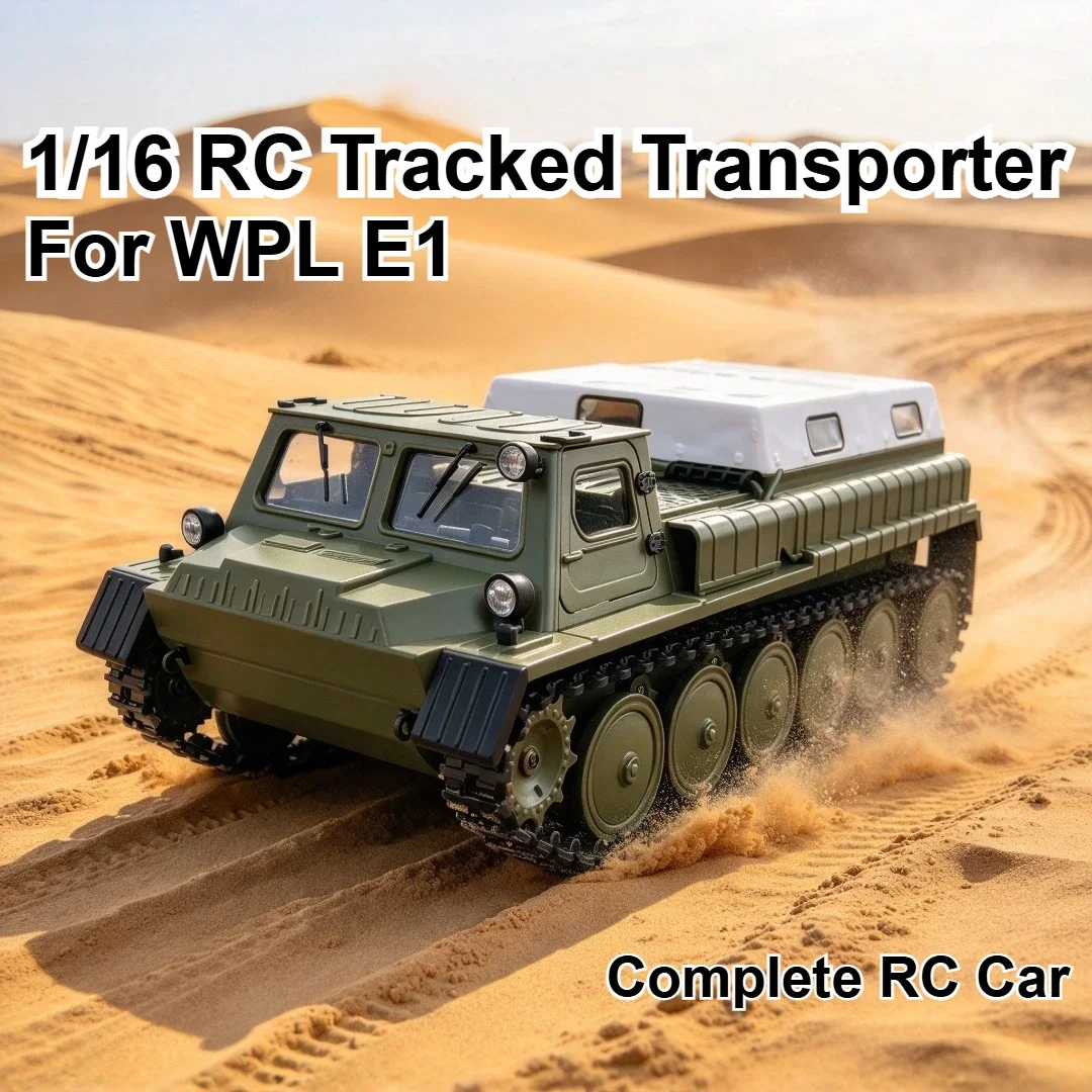 RC Tracked Transporter Custom Model Number 1/16 Full Proportional For WPL E1 Off Road Crawler Electric RC Hobby Model Toy