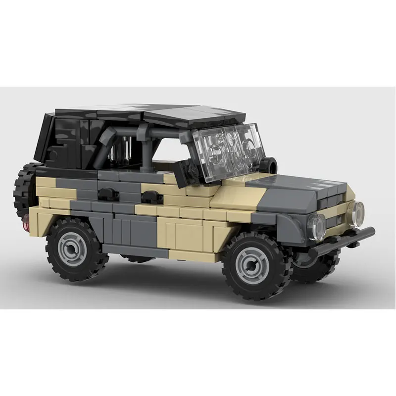 Camouflage Off-Road Vehicle Outdoor Model Small Particle Building Block Toy Gift Set 247pcs