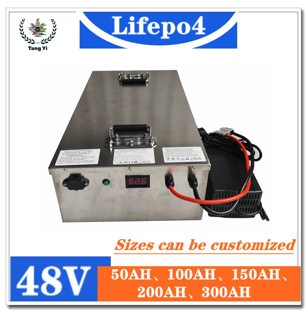 

48V LiFePO4 power battery pack 50-300Ah for electric forklifts, AGV carts, and industrial vehicle energy storage batteries