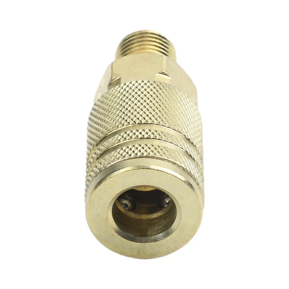 1/4 NPT Male Thread Pneumatic Connector Featuring Self Locking Mechanism for One Handed Operation in Workshop Environments