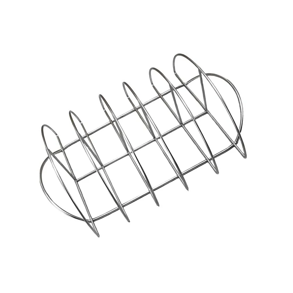 For Grilling Rib Rack with Compact Portable Design - 37.8 for x 24.6 for x 11.8 cm Metal Rack for Backyard and Tailgating
