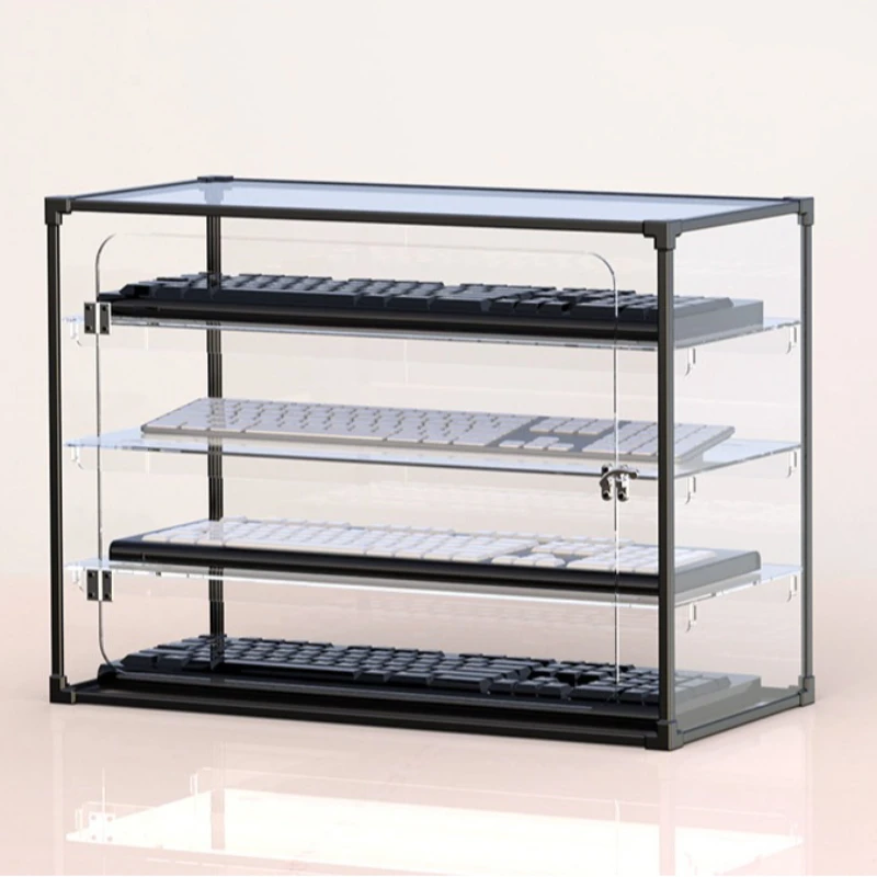 Acrylic Display Case Nordic Mechanical Keyboard Storage Box Multi Layer Dustproof Collection Rack Large Capacity Desk Organizer