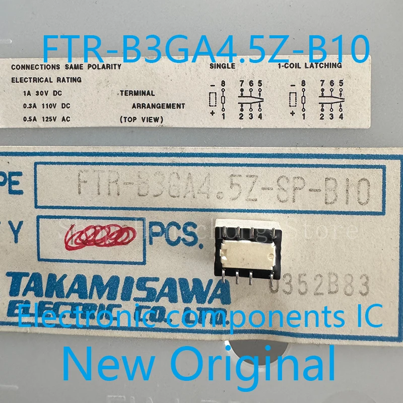 New Original FTR-B3GA4.5Z-B10 B3GA4.5Z Relay: electromagnetic, DPDT, Ucoil: 4.5VDC, 2A, 0.3A/125VAC, SMT 10PCS