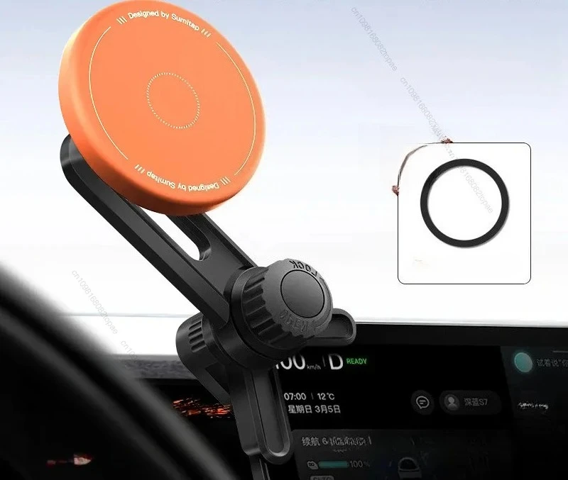 2in1 حامل هاتف منظم لـ Deepal S7 S07 وحدة التحكم المركزية شاشة الأنسجة صندوق تخزين لوحة القيادة الملاحة سيارة المغناطيسي يتصاعد #4