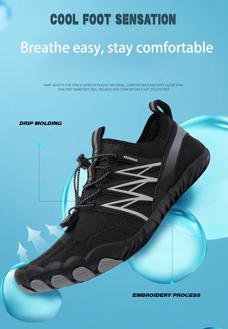EOCENE Schnelltrocknende Schwimm-, Strand-, Wading-, Fitness-, Kajak-, Fahrrad-, Angel-, Sport-, Aqua-, Outdoor-Wasserschuhe, Freizeit-, Gym- und Surfschuhe – Detail 7