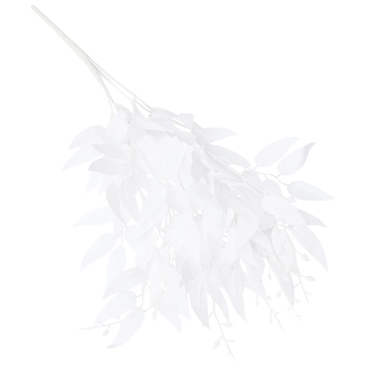 

2pcs Artificial Willow Leaves Decor Home Party Christmas Vase PhotoProps Elegant FashionablePlant Craft Ornament White Leaf