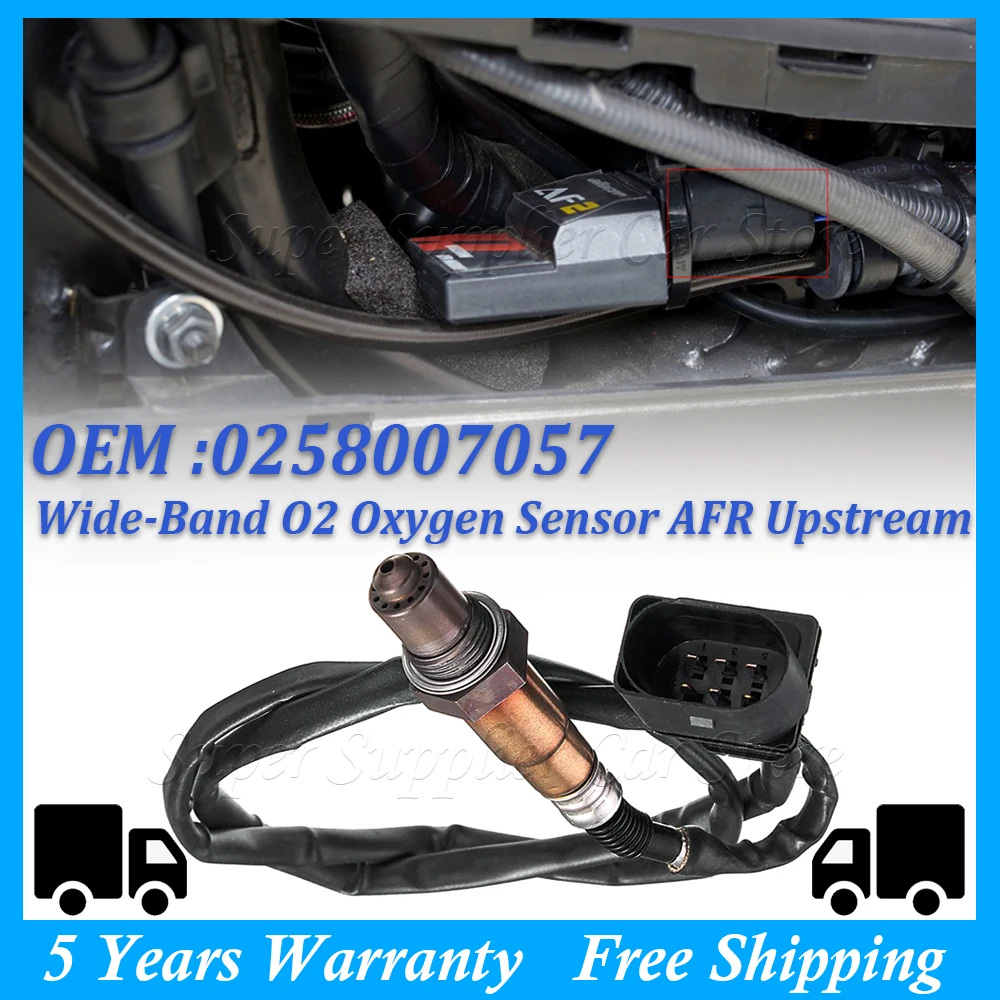 

1PC 0258007057 17014 LSU4.2 Wide-Band O2 Oxygen Sensor AFR Upstream 6 Pins For Audi VW Jetta Audii 1.8L-L4 021906262B 06B906265D