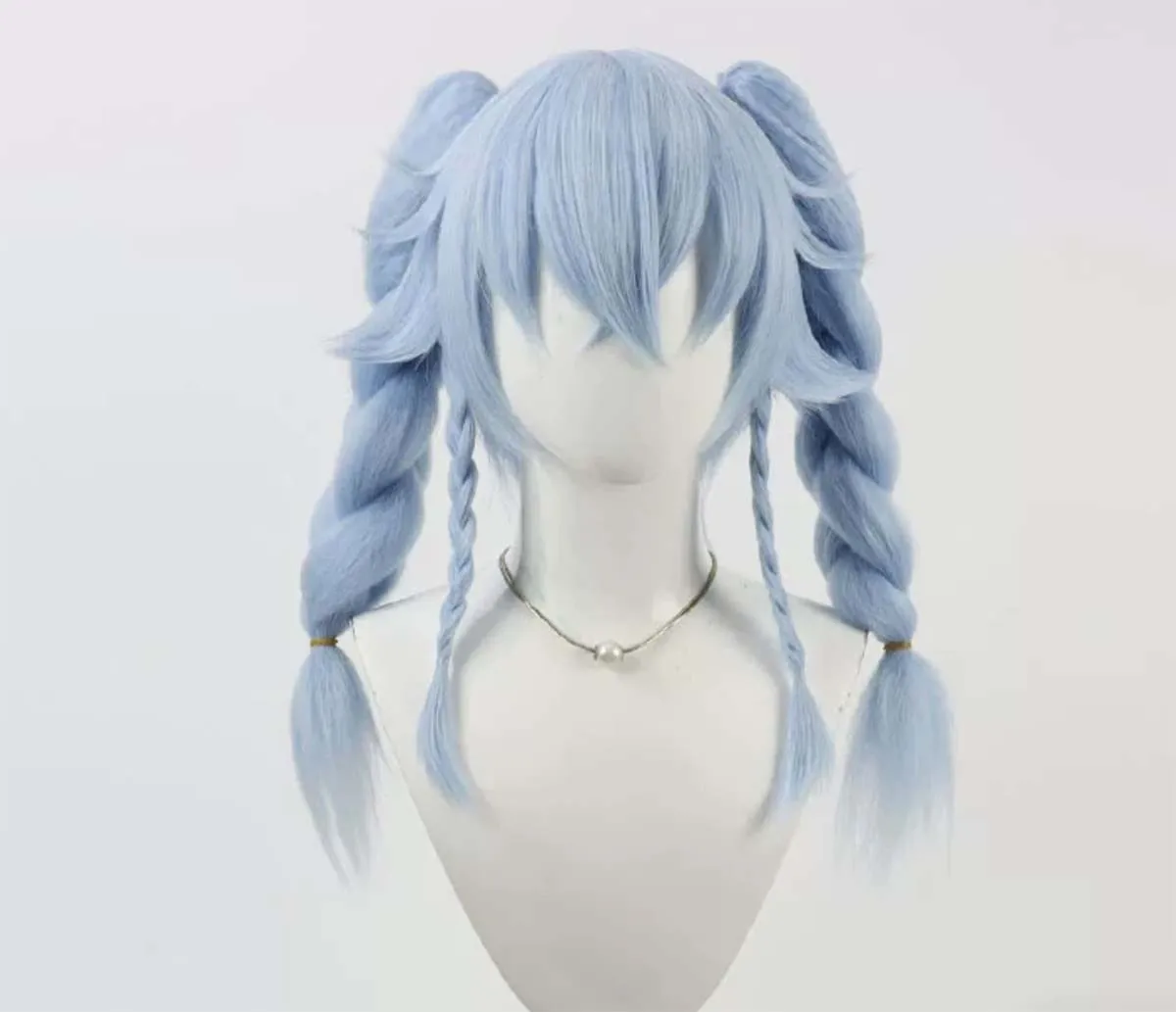 Game Touhou Project Cosplay Frontline Blue Braided Synthetic Hair Wig