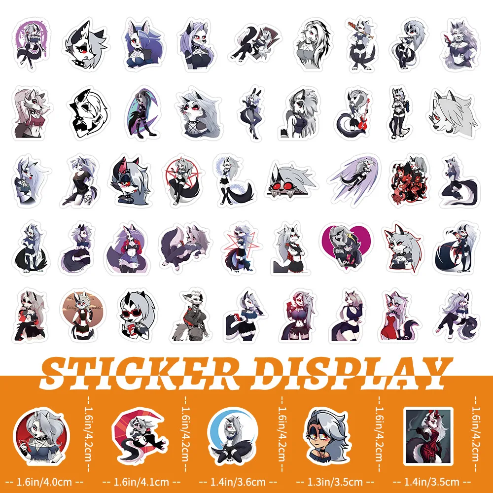 100pcs Hot Selling Anime Evil Boss Character Loona Graffiti Decorative Water Cup Computer Skateboard Sticker