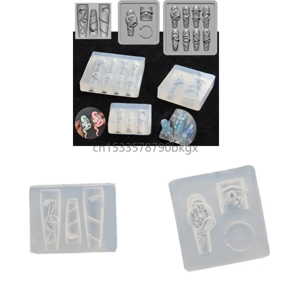 

Practical Silicone Snake Art Mould for Creating Diverses Designs Long Time Use and Portable for Any J78E