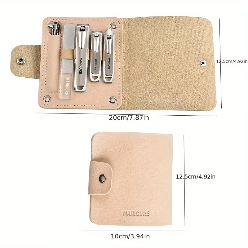 Kit di lusso per la cura delle unghie da 10 pezzi: set di manicure e pedicure in acciaio inossidabile con custodia da viaggio - Regalo perfetto per uomini e donne