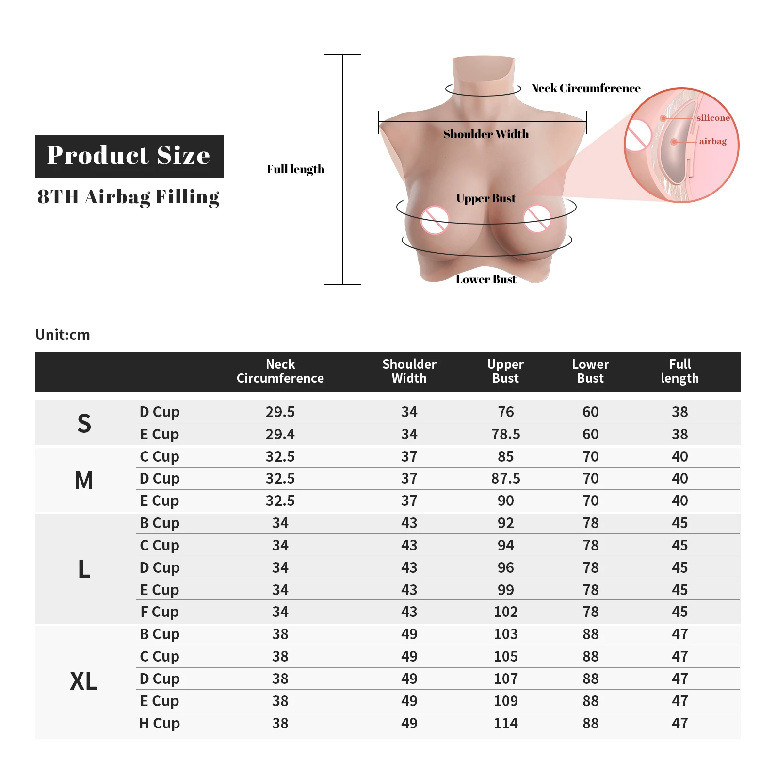 CYOMI 8TH No Oil Realistic Fake Boobs Silicone Breasts Forms Artificial Fake Chest for Crossdresser Transgender Sissy Drag Queen