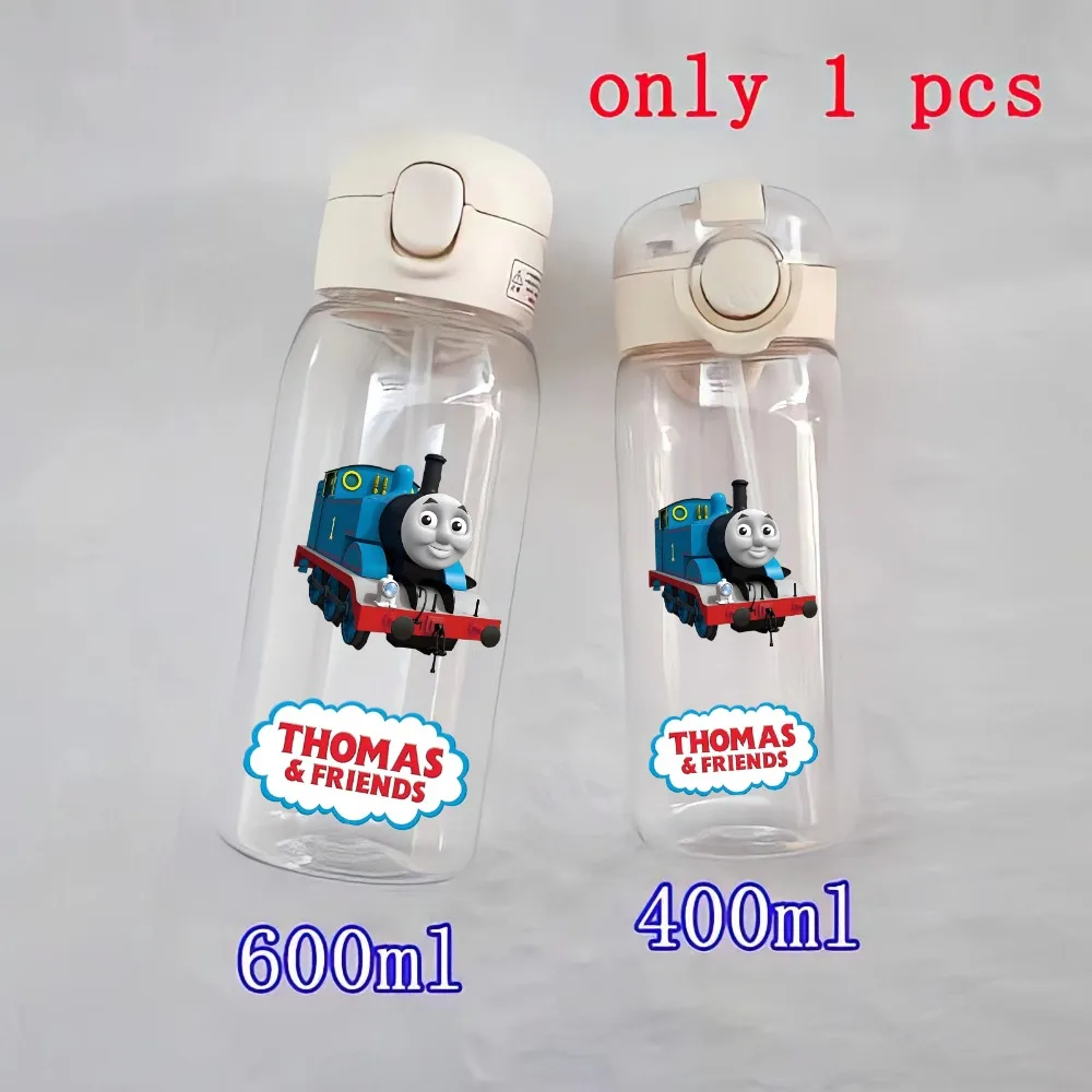 Thomas 400/600ml butelka do picia wody Flip-top ze słomkowym kubek termiczny prezent urodzinowy dla dziecka dla dzieci