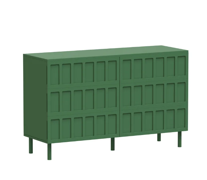 

xx-Modern 6 Drawer Dresser for Bedroom Wooden Green Chest of Drawers with Large Storage*