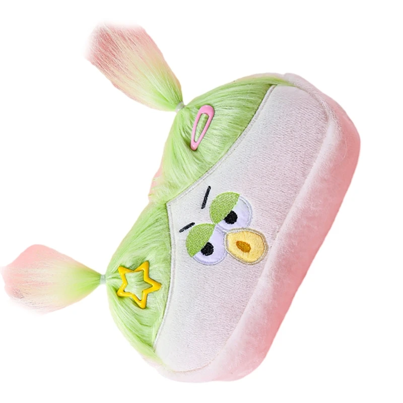 Novelty Ugly Pen Bag Cartoon Pen Pouches Big Capacity Plush Pencil Case Zippered Stationeries Bag for Student