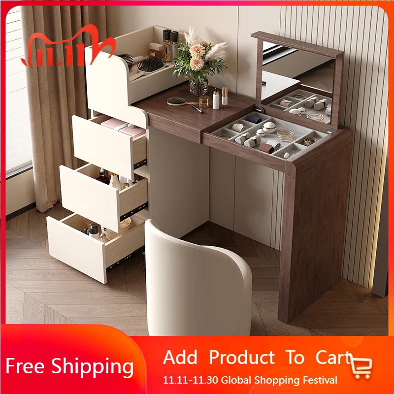 

Зеркальный стул, туалетный столик, современная косметика, роскошный туалетный столик для гостиной, прикроватная тумбочка, Vestidores, постмодернистская мебель