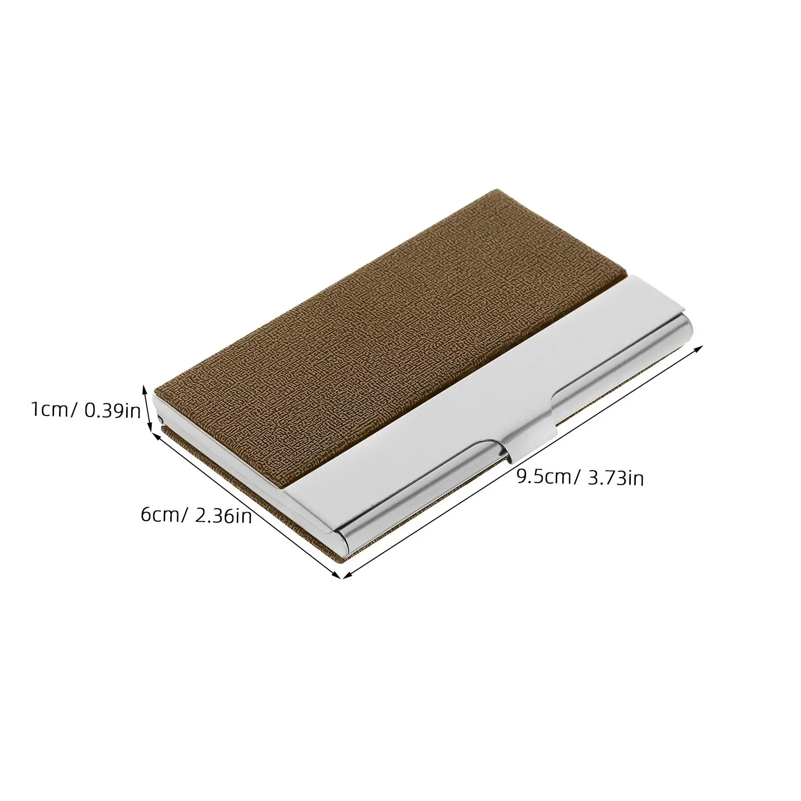 1Pcs Stainless Steel Business Card Holder Compact Size Multiple Cards Secure Closure Lightweight Portable Term Use for Meetings
