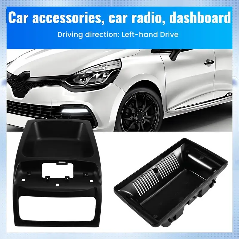 

NEW-9 Inch Car Radio Android Frame For Renault Clio 2 2014 Hatchback 2 Din Head Unit Fascia Stereo Dash Cover Panel LHD
