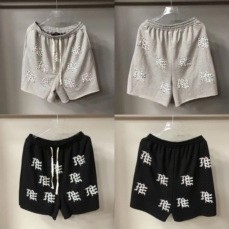 

Летние американские баскетбольные шорты с пятью точками, хлопковые повседневные спортивные спортивные штаны с ромбовидным принтом для фитнеса, короткие мужские шорты СМЕШАННЫЕ ЭМОЦИИ