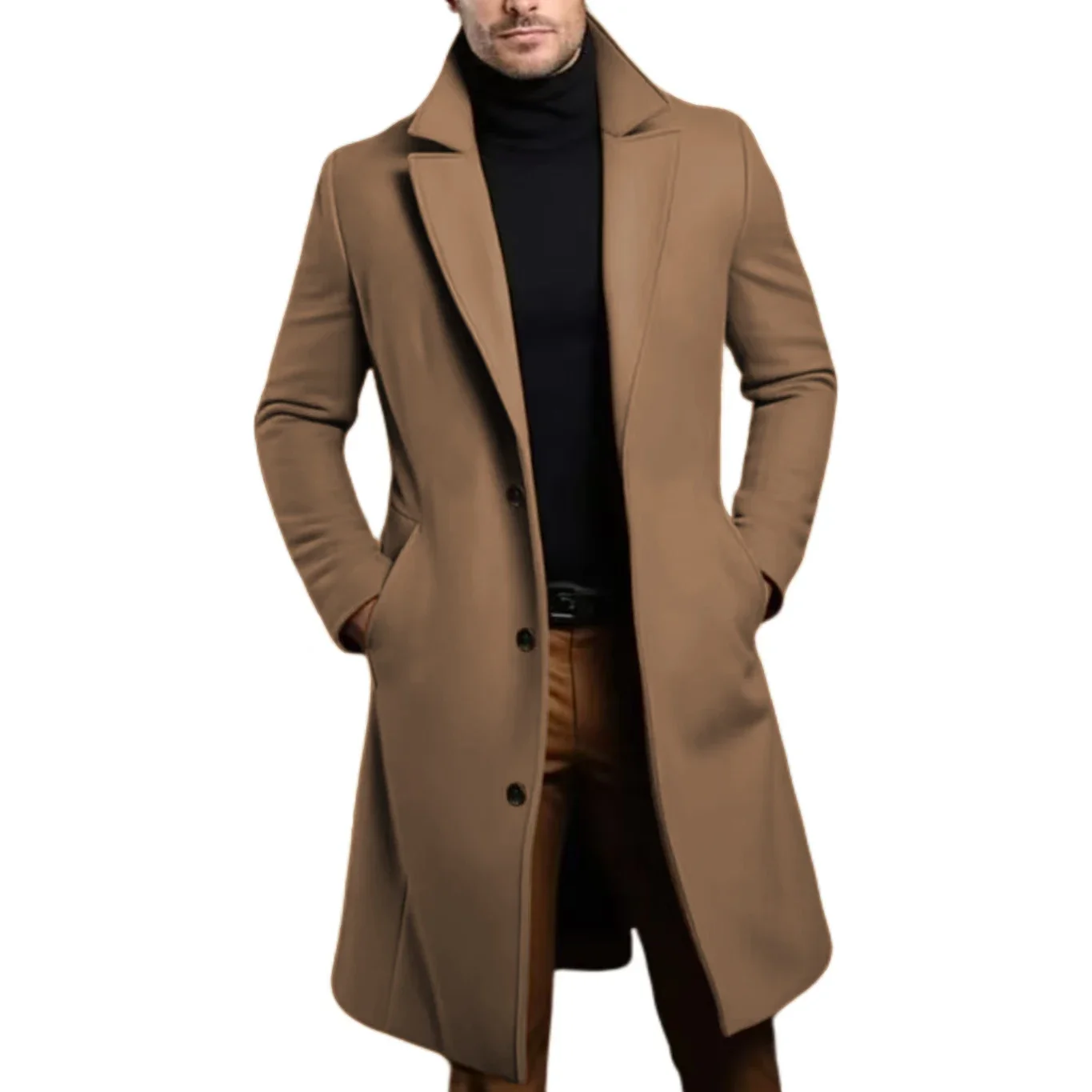 Men's Winter Jacket Long Coat Men Casual Business Cardigan for Men Coat Customization Evening Party Business Activities Latest