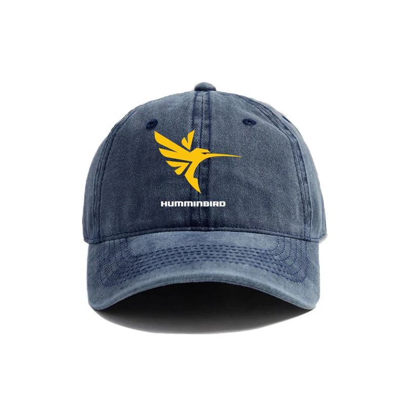 Humminbird Baseball Caps Distressed Hats Dad Cap Men Women Retro Outdoor Summer Adjustable Hats MZ-606