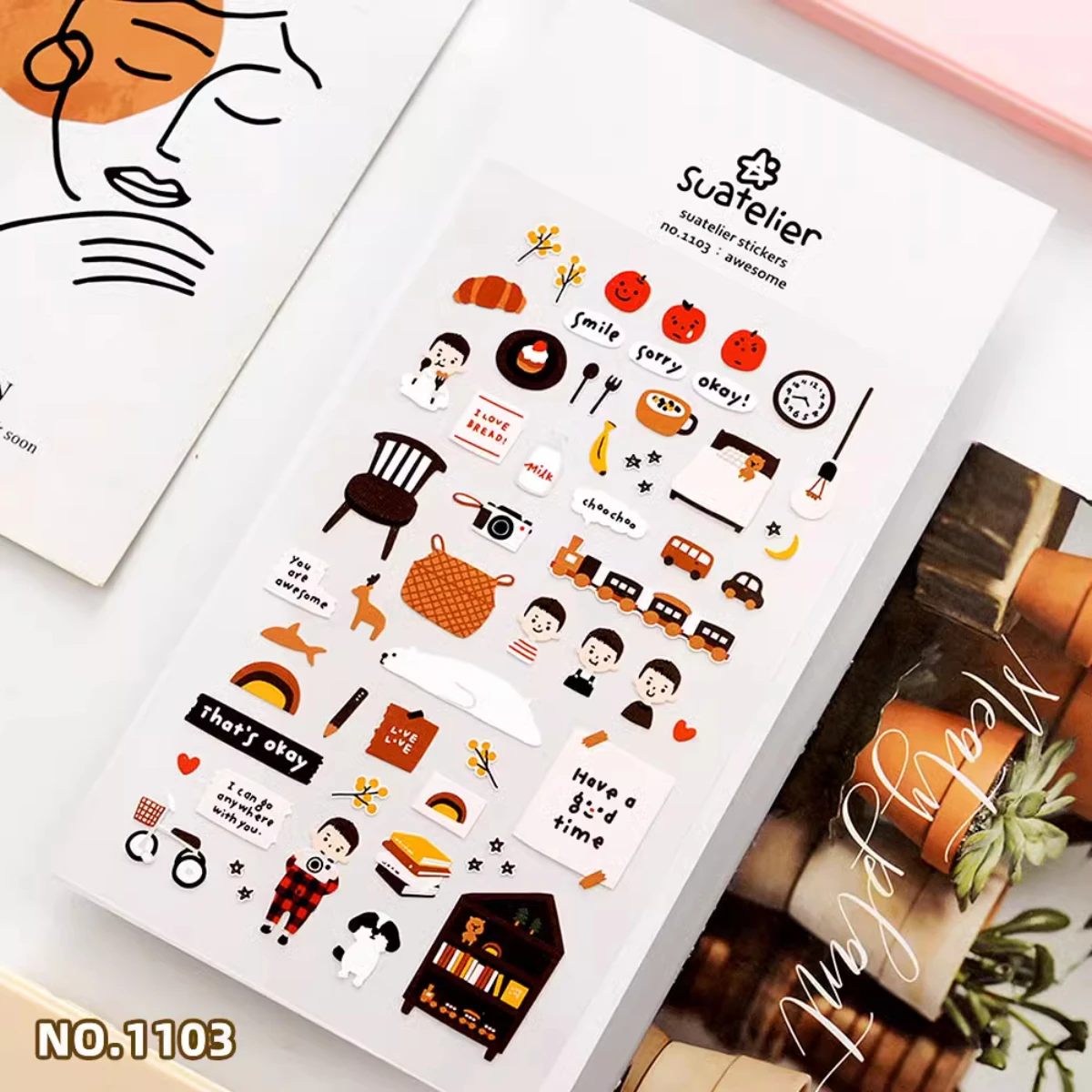 Korean Import Suatelier Beautiful Life Awesome Cartoon Decorative Stationery Stickers Scrapbooking DIY Journal Sticker School