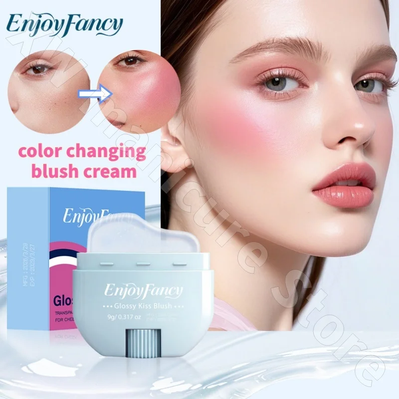 

EnjoyFancy Color Changing Blush Lip and Cheek Dual Purpose Balm Naturally Brightens Contours and Reveals Complexion 9g